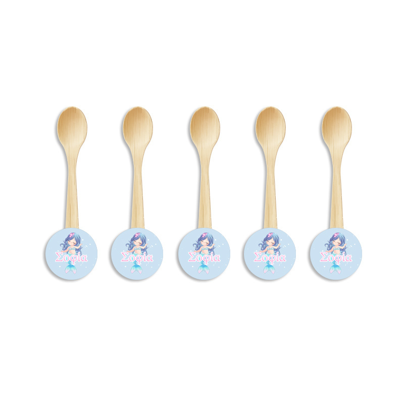 Ξύλινα Κουταλάκια με όνομα Γοργόνα / 8τμχ