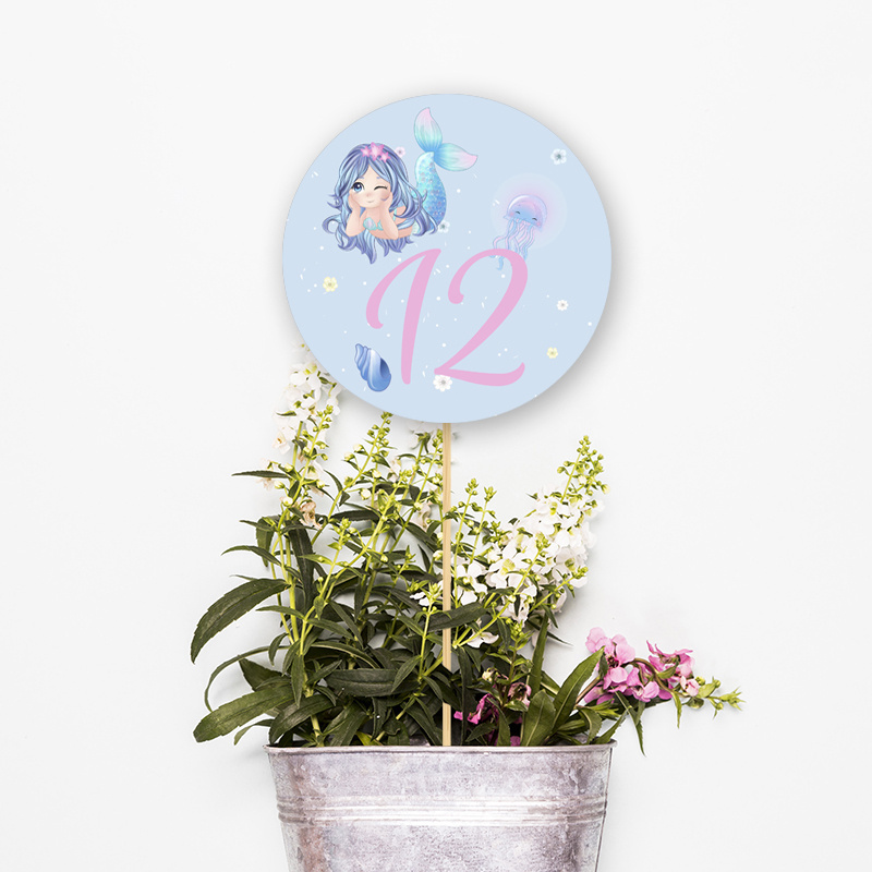 Αρίθμηση τραπεζιού Γοργόνα κύκλος 13cm