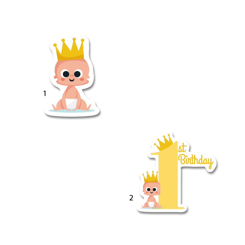 Διακοσμητική φιγούρα 1st Birthday Boy 5cm Ξύλινη/1τμχ