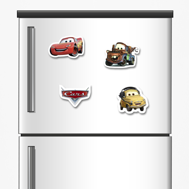 Ξύλινα μαγνητάκια McQueen 5cm/ 4τμχ