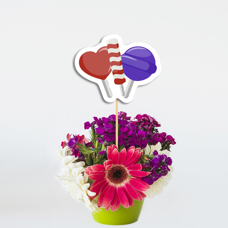 Τοππερ Διακοσμητικό Sweet Shop χάρτινο για τον Μπουφέ/ 20cm