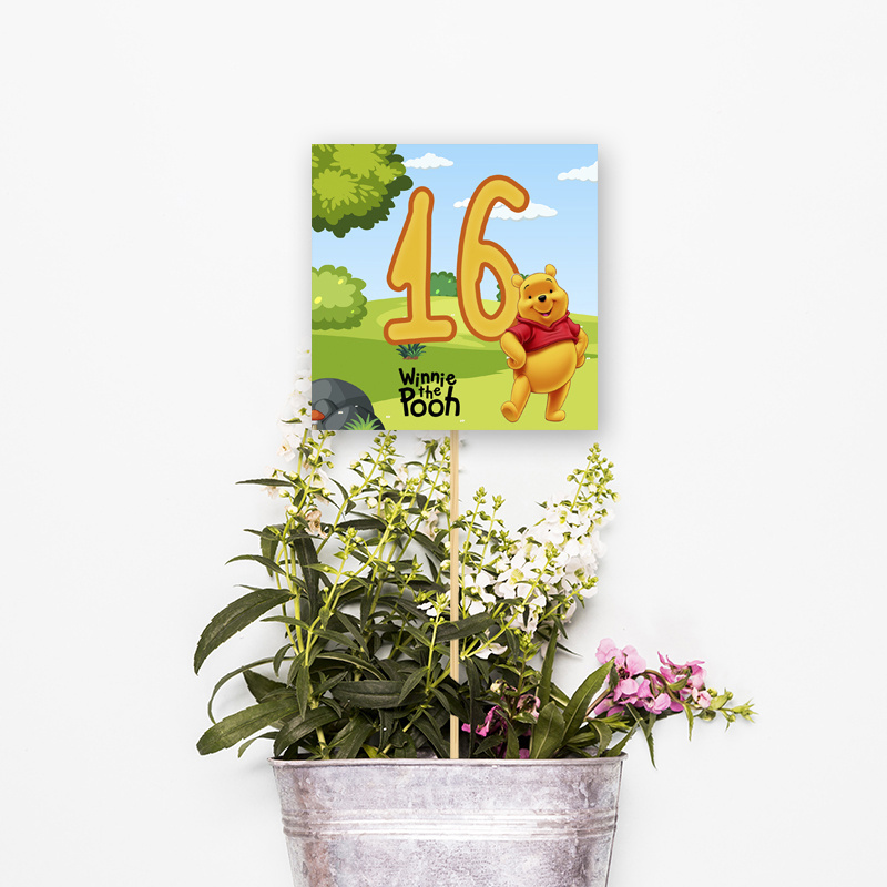 Αρίθμηση τραπεζιού Winnie τετράγωνο