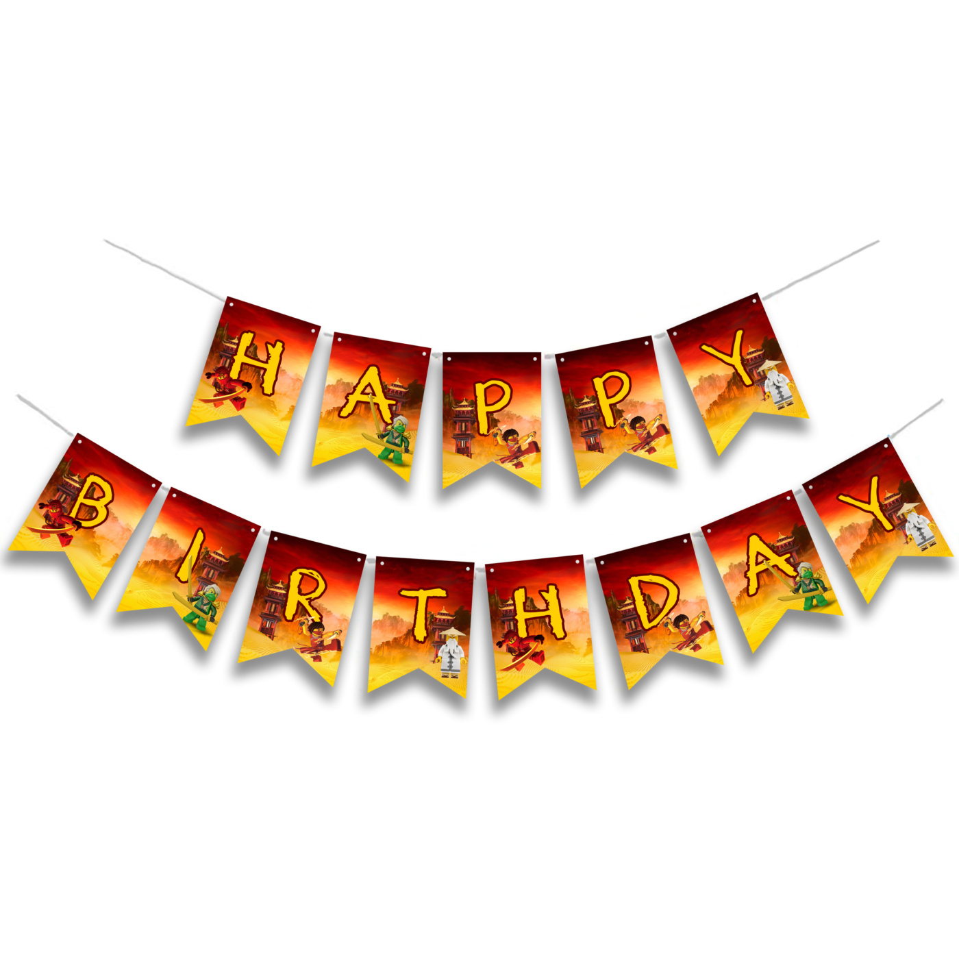 Γιρλάντα Γράμματα Ninjago Happy Birthday