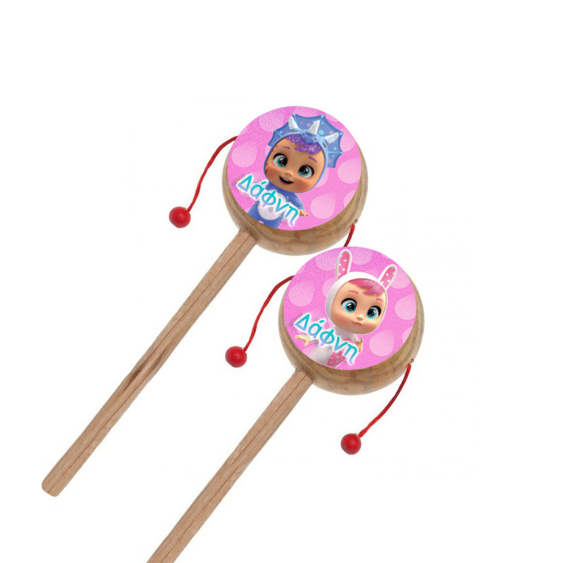 Ξύλινο Τυμπανάκι με όνομα Κλαψουλίνια