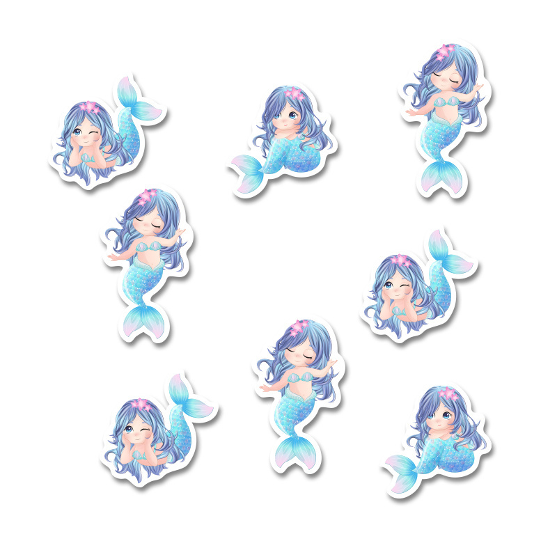 Αυτοκόλλητα Γοργόνα 5cm / 8τμχ