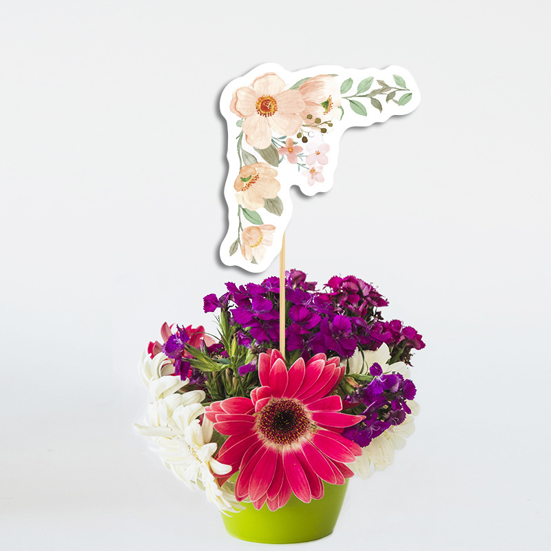 Διακοσμητικό Τοππερ Boho Birthday χάρτινο για το τραπέζι/ 20cm