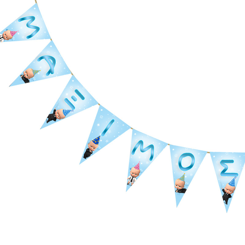 Σημαιάκια με όνομα Baby Boss τρίγωνα