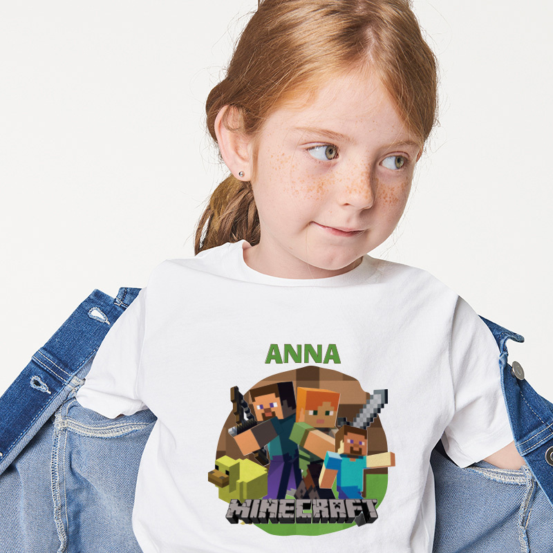 Παιδικό T-shirt Minecraft για κορίτσι με όνομα