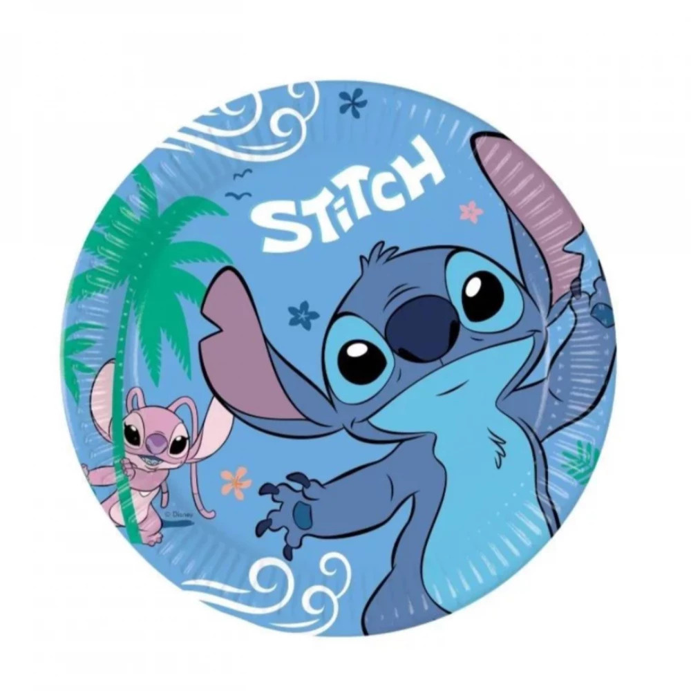 Πιάτα Χάρτινα Φαγητού Lilo & Stitch 23εκ / 8 τεμ