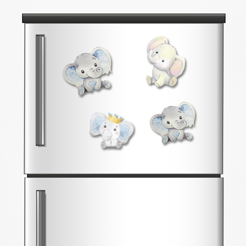 Ξύλινα μαγνητάκια Ελεφαντάκι 5cm/ 4τμχ