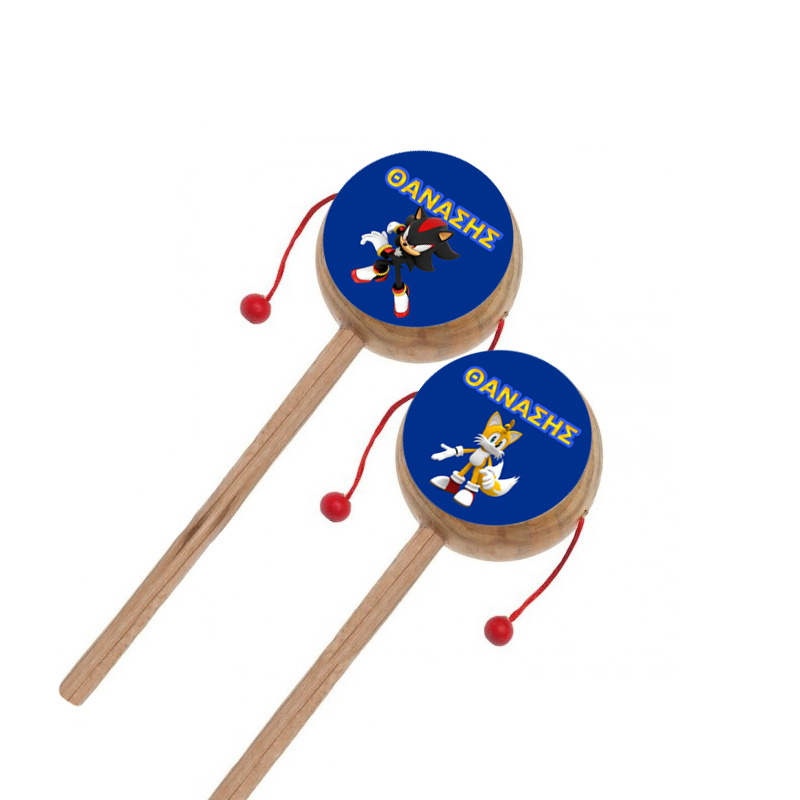 Ξύλινο Τυμπανάκι με όνομα Sonic