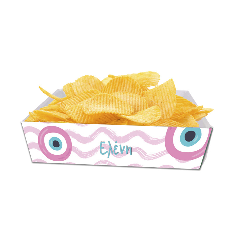 Κουτάκια για πατατάκια Μάτι για Κορίτσι με όνομα 8τμχ/ 15cmx10cmx4cm