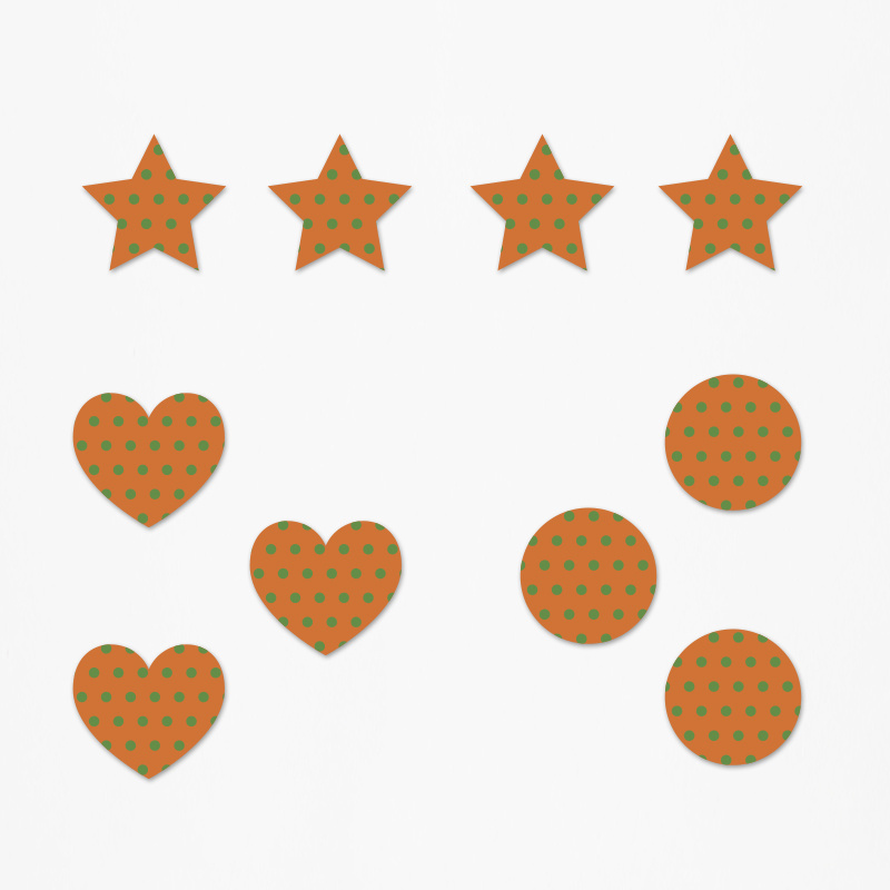 Ξύλινα διακοσμητικά Bing Pattern mix/ 10τμχ(2cm)