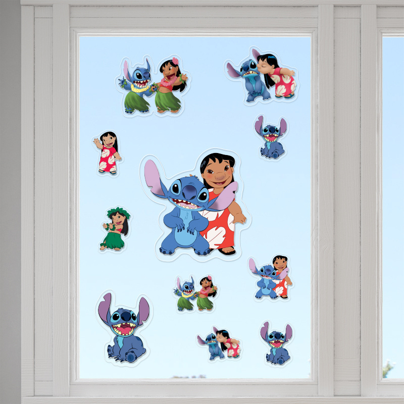 Αυτοκόλλητα τζαμιού Lilo & Stitch /10 τμχ