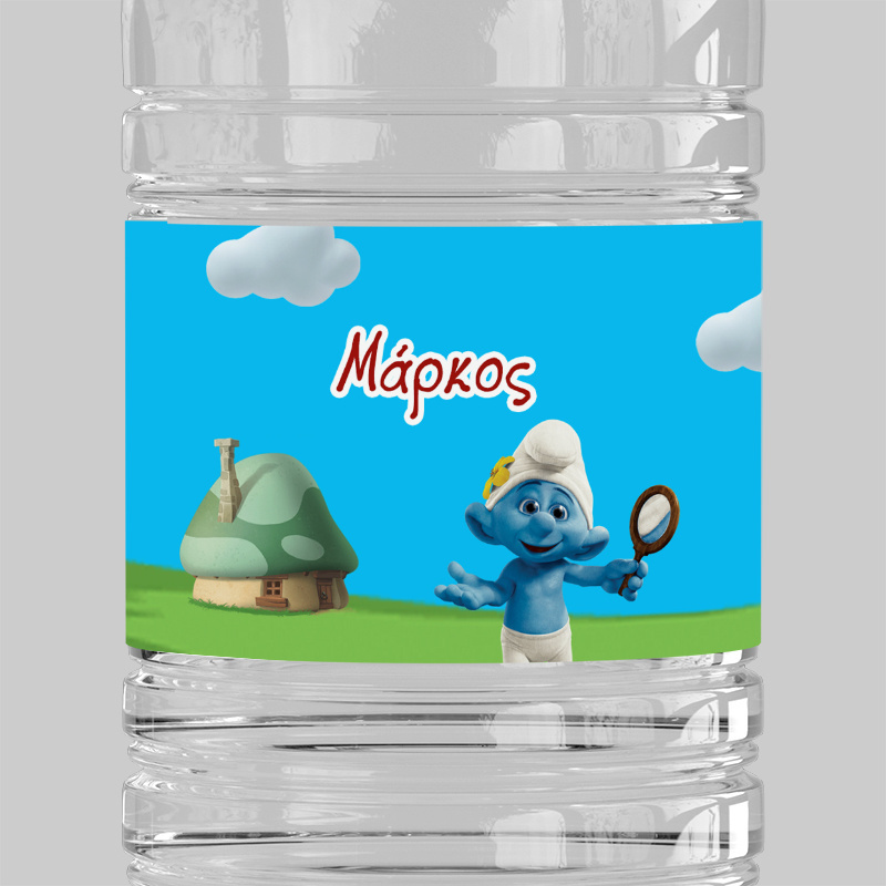 Ετικέτες νερού με όνομα Στρουμφάκια / 8 τμχ