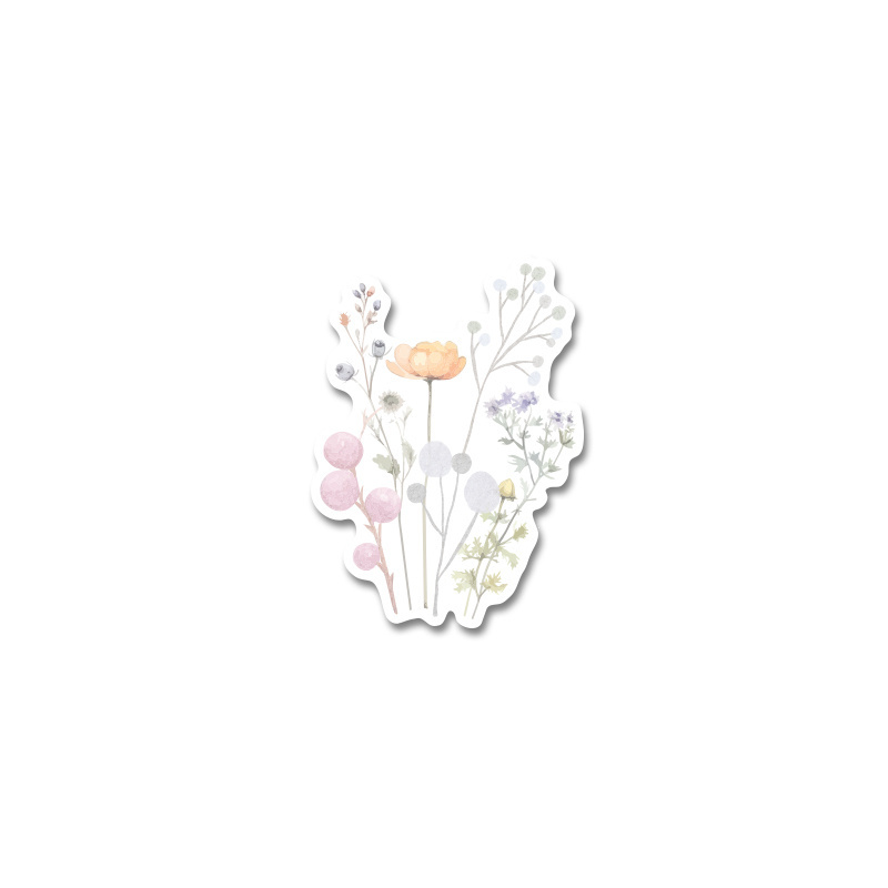 Διακοσμητική φιγούρα Floral Pastel 10cm Ξύλινη/1τμχ