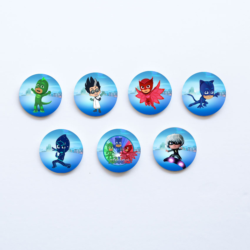 Ξύλινες Κονκάρδες PJ Masks / 8τμχ