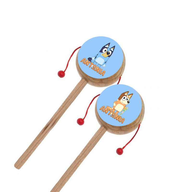 Ξύλινο Τυμπανάκι με όνομα Bluey