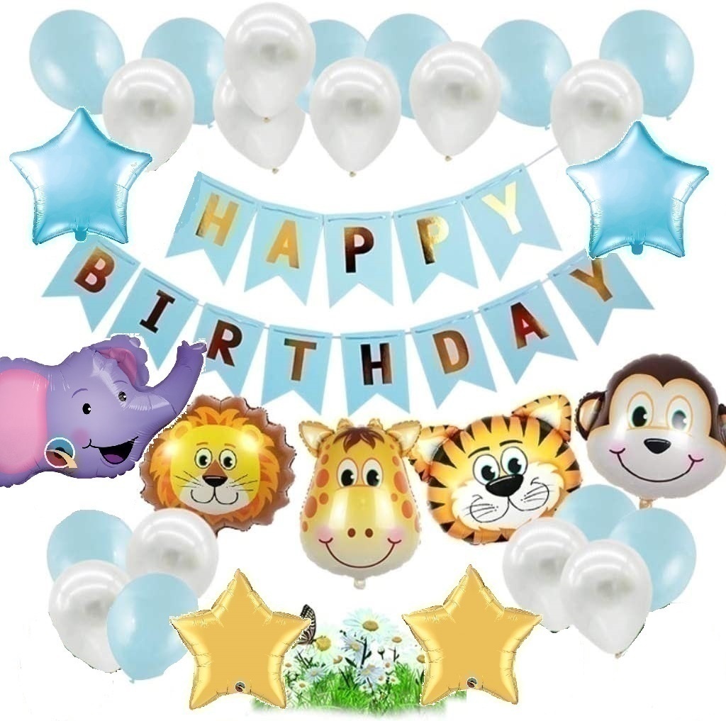 Σετ Διακόσμησης Πάρτυ "Τα Ζωάκια της Ζούγκλας"