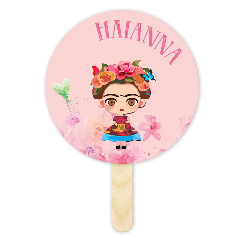 Βεντάλια Χάρτινη με όνομα Frida Kahlo κύκλος