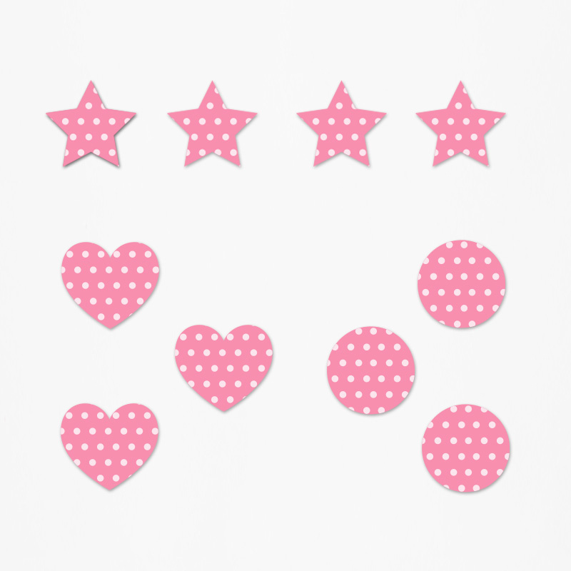 Ξύλινα διακοσμητικά Labubu Pattern mix/ 10τμχ(2cm)