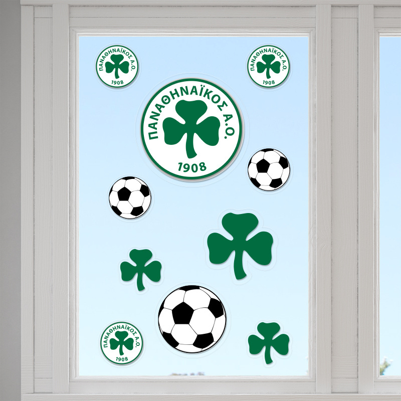 Αυτοκόλλητα τζαμιού Παναθηναϊκός /10 τμχ