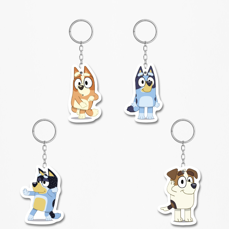 Ξύλινα Μπρελόκ Bluey 5cm/ 4τμχ