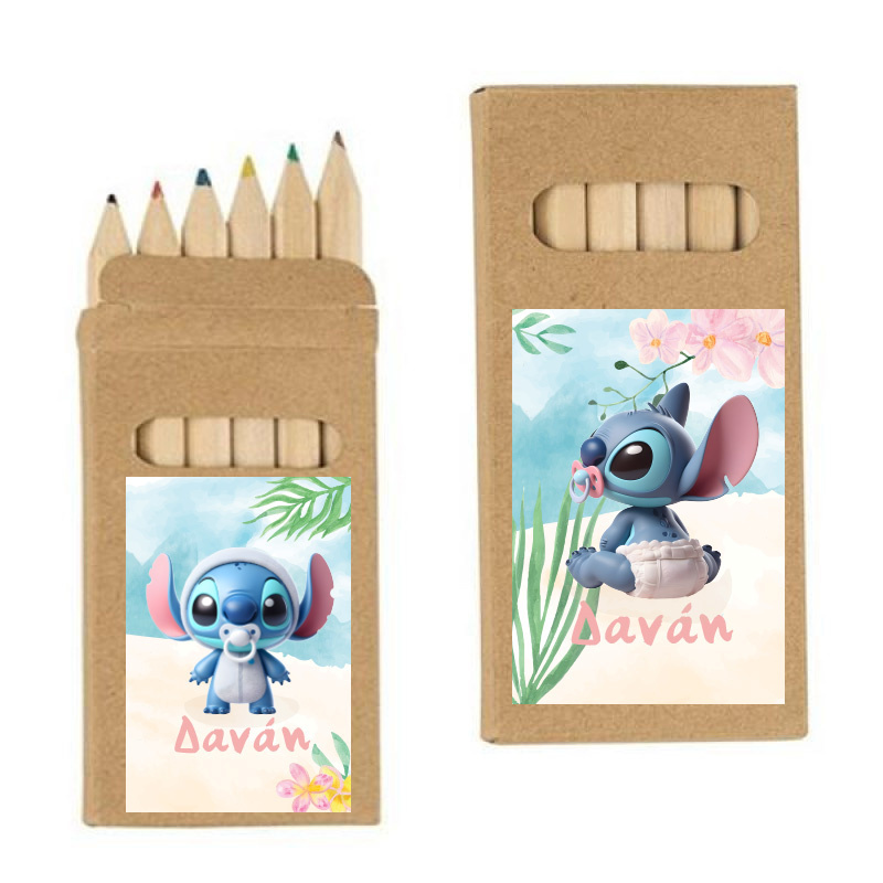 Ξυλομπογιές Baby Stitch με όνομα