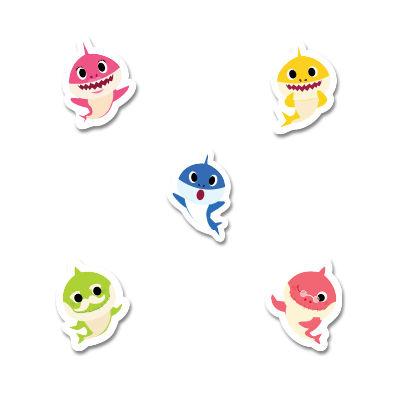 Αυτοκόλλητα Baby Shark 5cm / 8τμχ