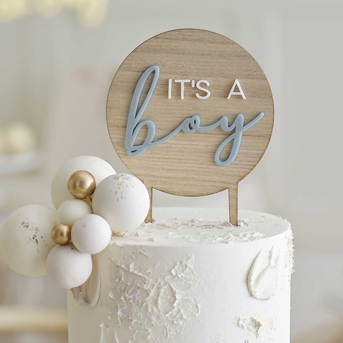 Διακοσμητικό Τούρτας Ξύλινο" It's a Boy"