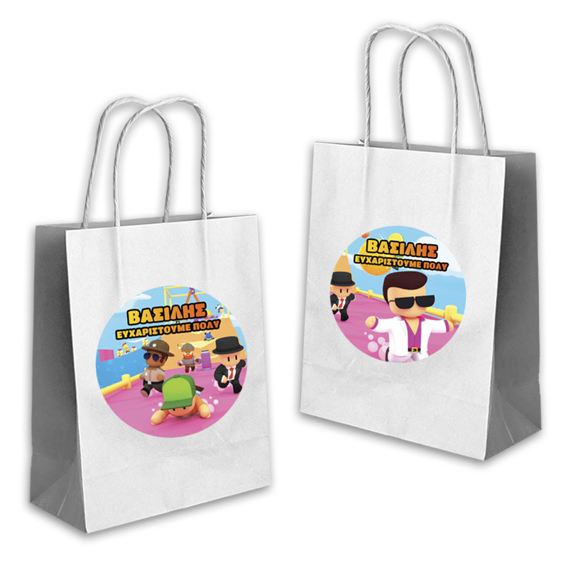 Τσάντα Δώρου Stumble Guys με όνομα χάρτινη/ 22cmx18cmx8cm