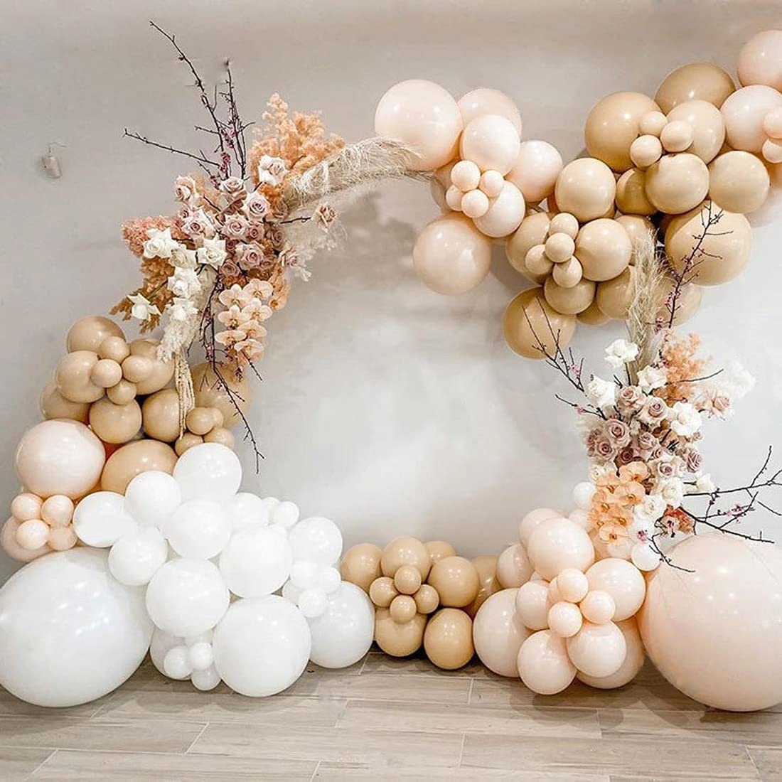 DIY Γιρλάντα White Apricot / 107 Μπαλόνια