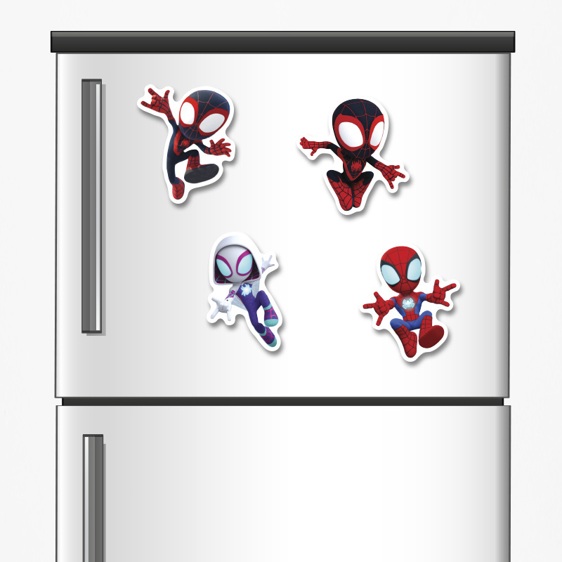 Ξύλινα μαγνητάκια Spidey 5cm/ 4τμχ