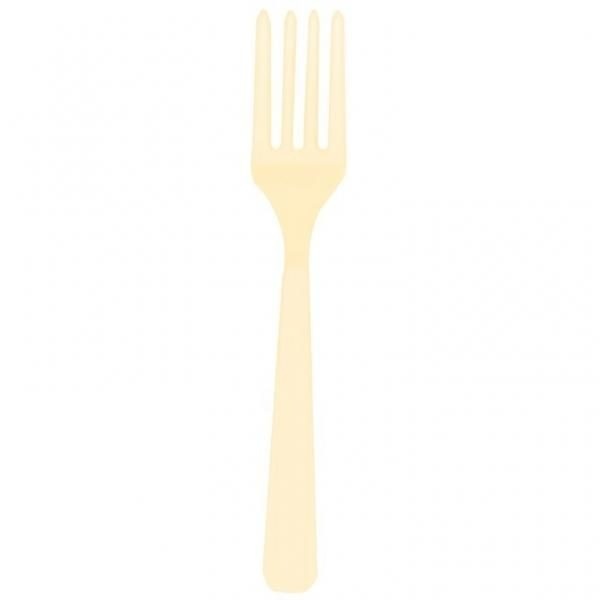 Πιρούνια πλαστικά Ιβουάρ /10 τεμ