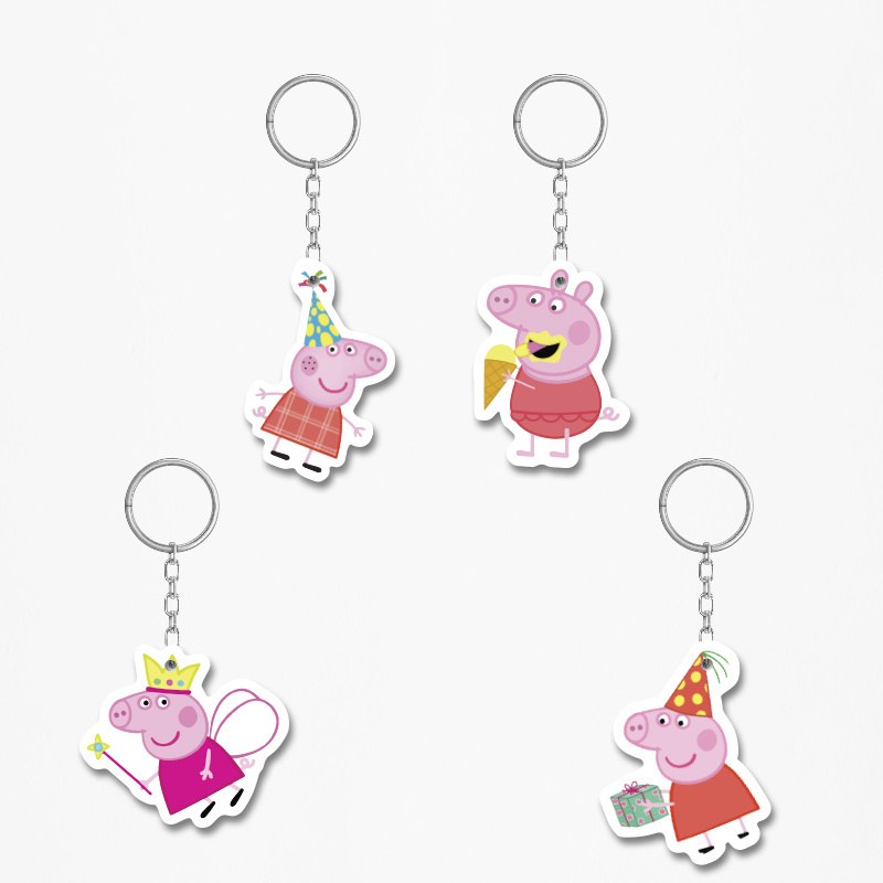 Ξύλινα Μπρελόκ Peppa 5cm/ 4τμχ