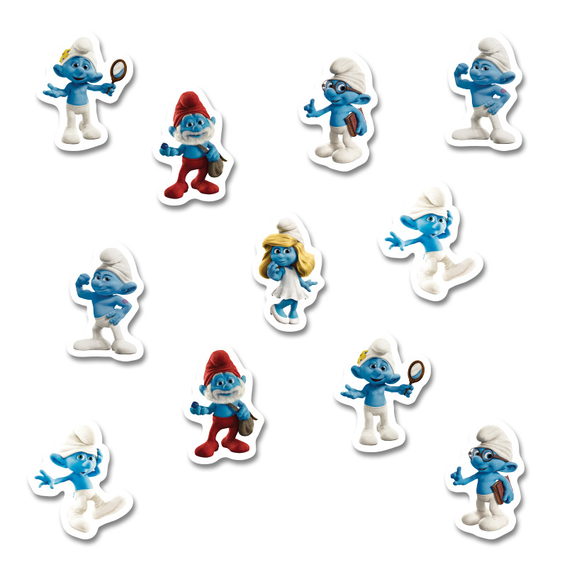 Αυτοκόλλητα Στρουμφάκια 5cm / 8τμχ