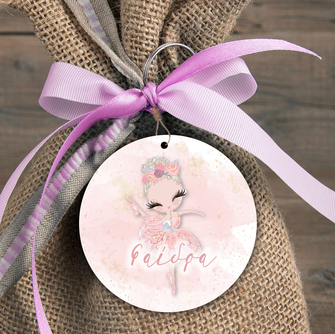 Μπαλαρίνα Pastel Φιγούρα Ξύλινη για μπομπονιέρα