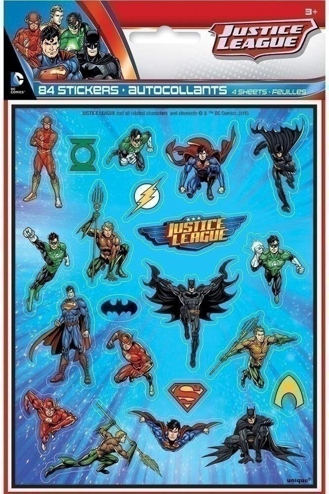 Αυτοκόλλητα Justice League/4 φύλλα