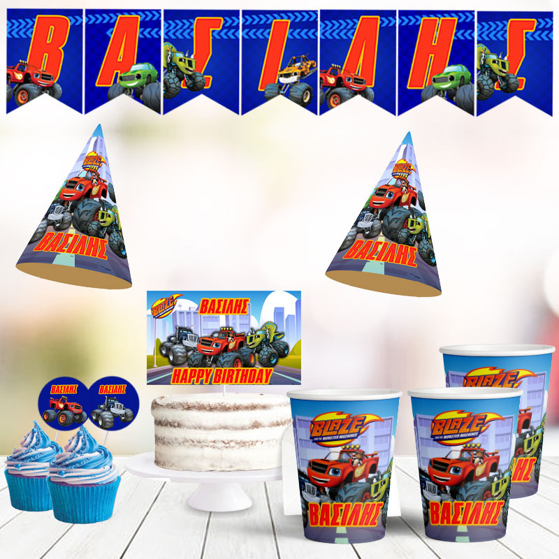 Σετ πάρτυ με όνομα Blaze / 8 ατόμων