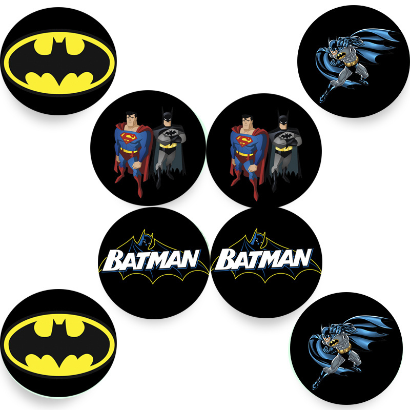 Στρογγυλά αυτοκόλλητα Batman / 8τμχ