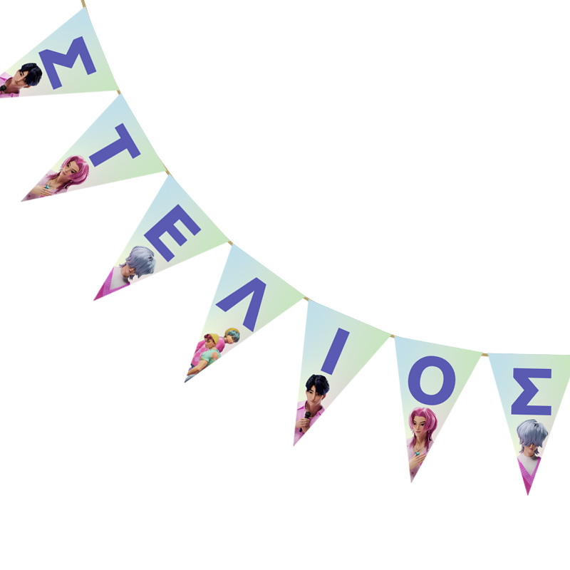 Σημαιάκια με όνομα Saja Boys τρίγωνα