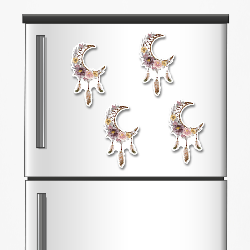 Ξύλινα μαγνητάκια Ονειροπαγίδα Κορίτσι 5cm/ 4τμχ