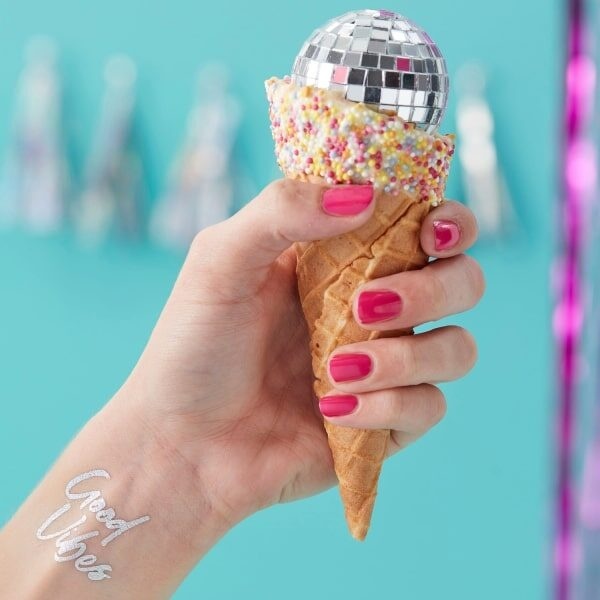 Τατουάζ Iridescent Temporary Tattoos - Good Vibes