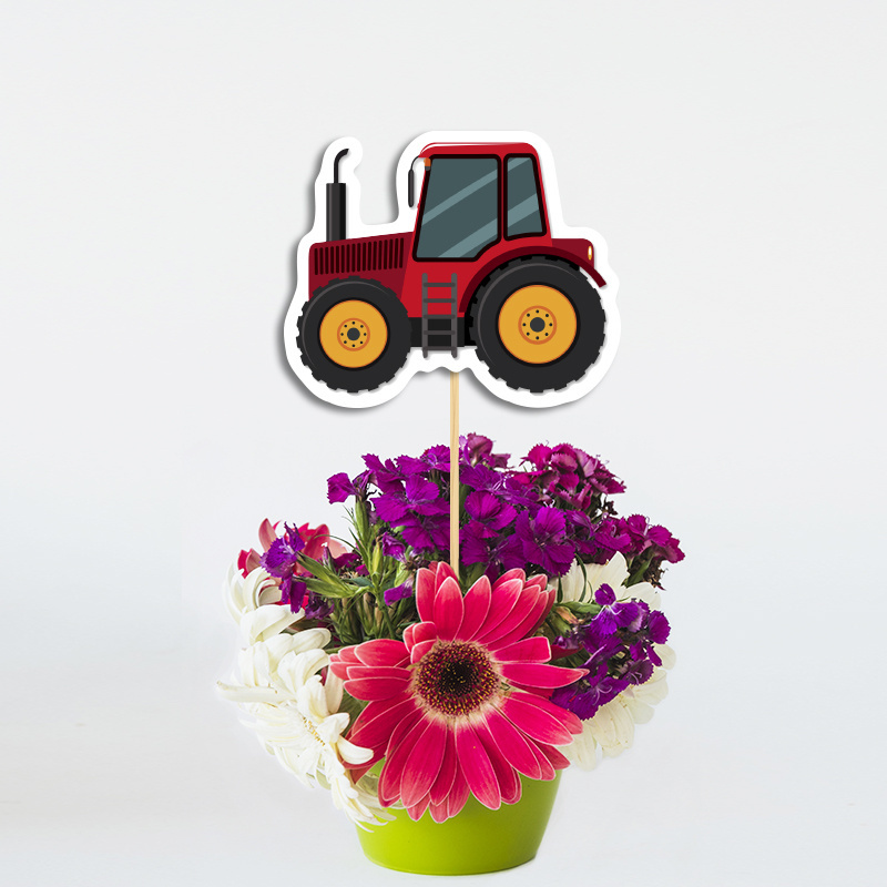Διακοσμητικό Τοππερ Τρακτέρ χάρτινο για τον Μπουφέ/ 20cm