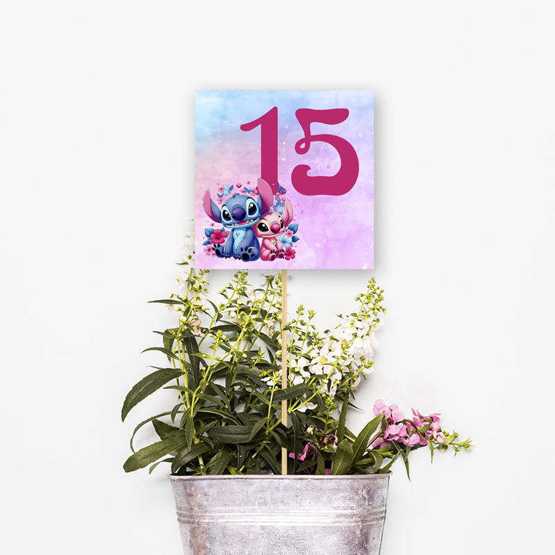 Αρίθμηση τραπεζιού Stitch & Angel τετράγωνο