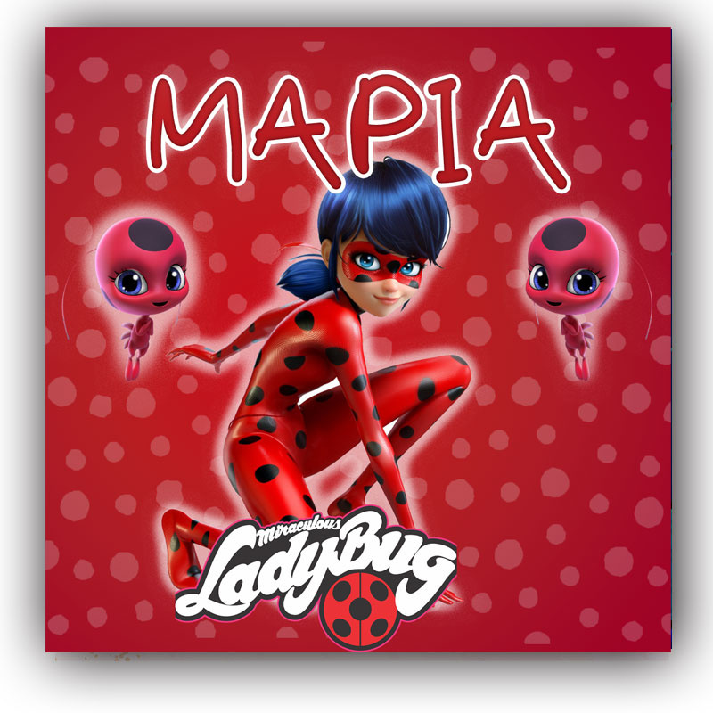 Σουβέρ χάρτινο Miraculous LadyBug / 8τμχ (9*9cm)