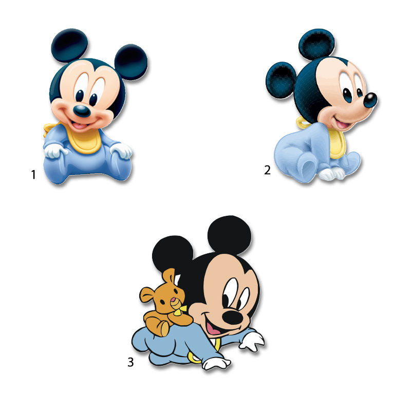 Διακοσμητική φιγούρα Baby Mickey 10cm Ξύλινη/1τμχ