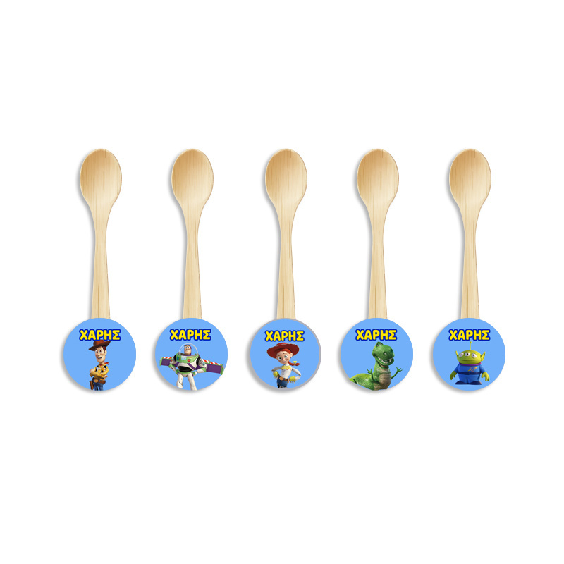 Ξύλινα Κουταλάκια με όνομα Toy Story / 8τμχ