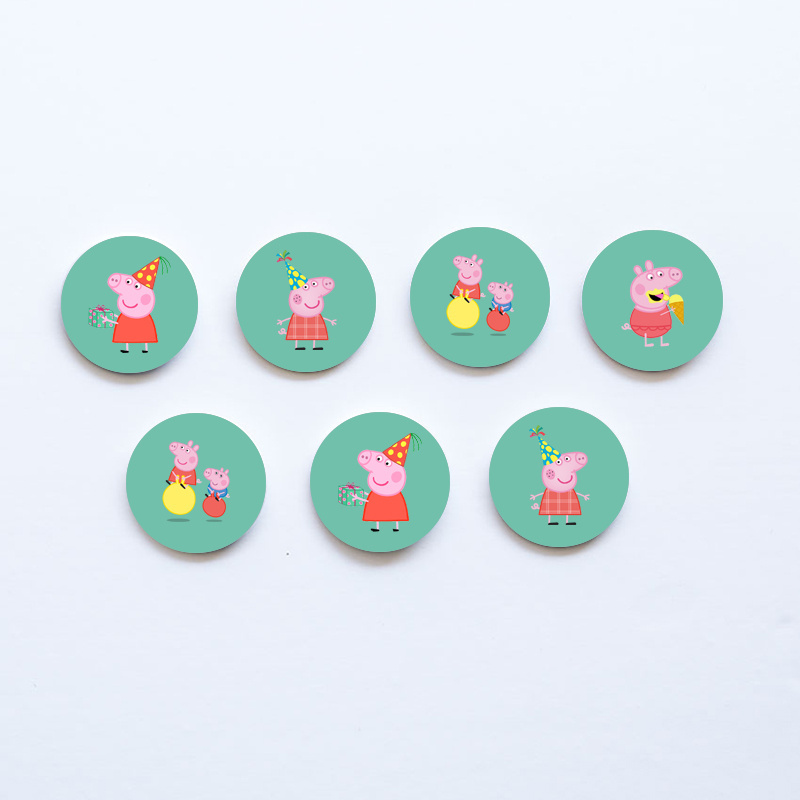 Ξύλινες Κονκάρδες Peppa Pig / 8τμχ