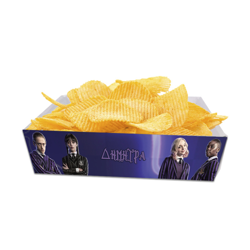 Κουτάκια για πατατάκια Wednesday με όνομα 8τμχ/ 15cmx10cmx4cm